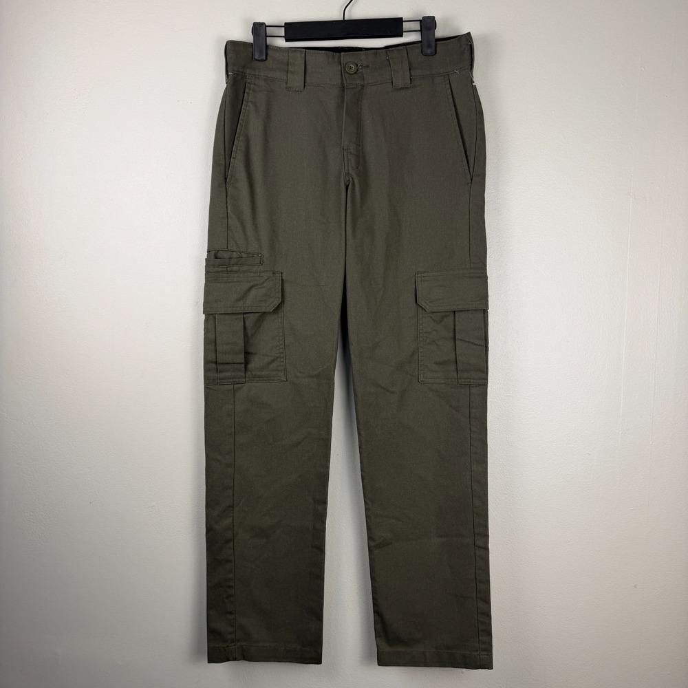 Dickies Cargo Pants Mens 29X32 (30x30) Gray Cotton Straight Leg Workwear Utility
